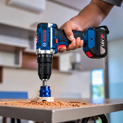 Taladro Percutor BOSCH 18V Inalámbrico – Kit Completo con 2 Baterías, Maletín y Accesorios