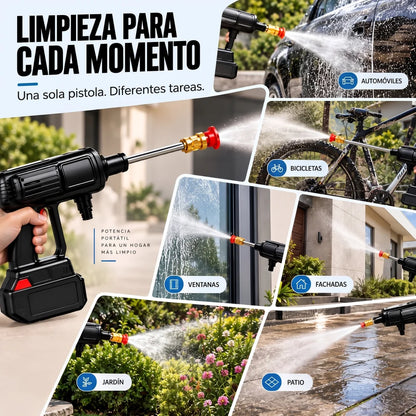 Pistola de Chorro de Alta Presión Inalámbrica – Limpieza Potente y Portátil