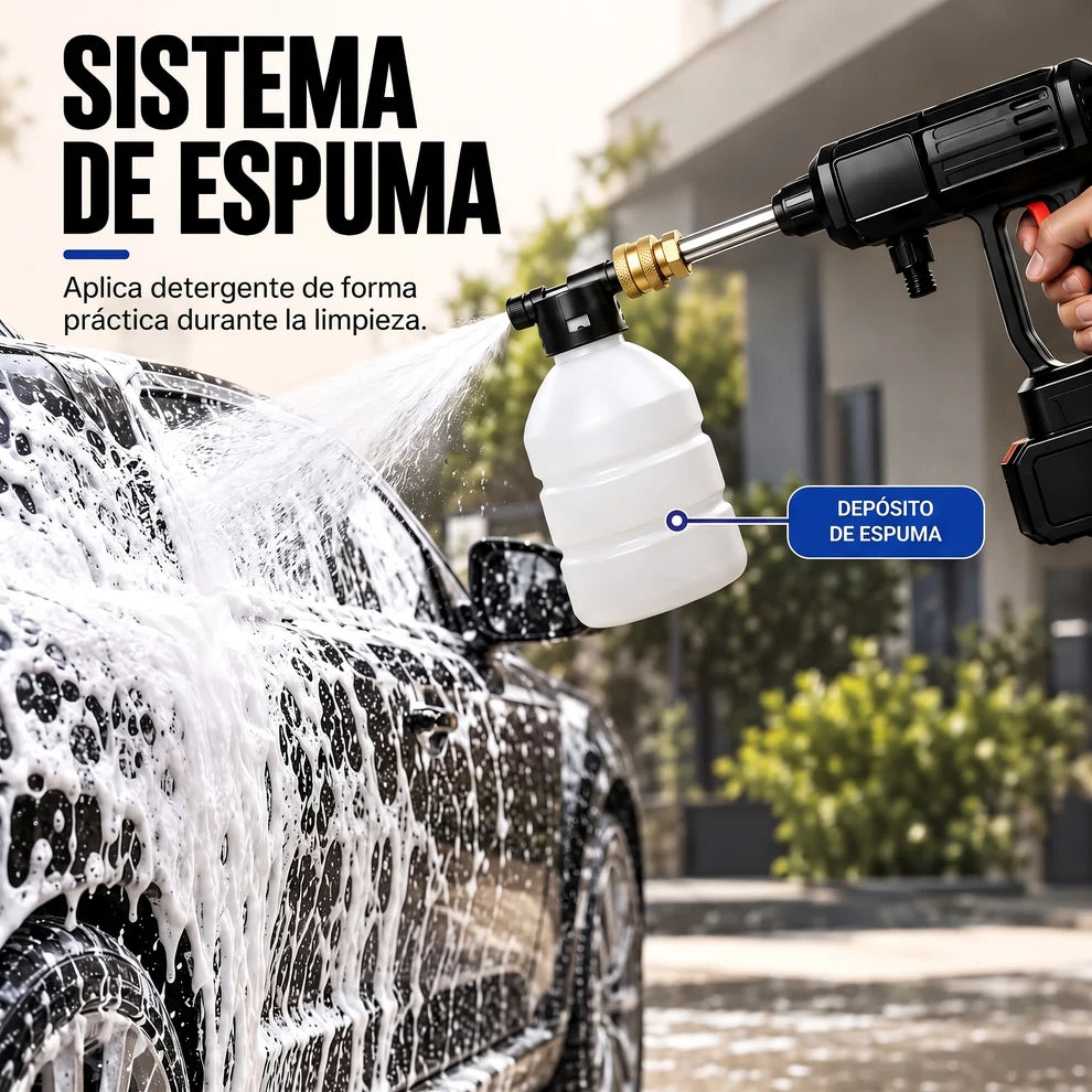 Pistola de Chorro de Alta Presión Inalámbrica – Limpieza Potente y Portátil