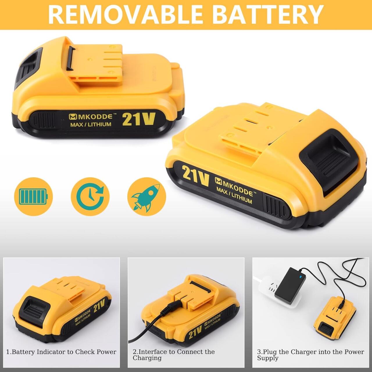 Kit completo de herramientas con taladro 21V